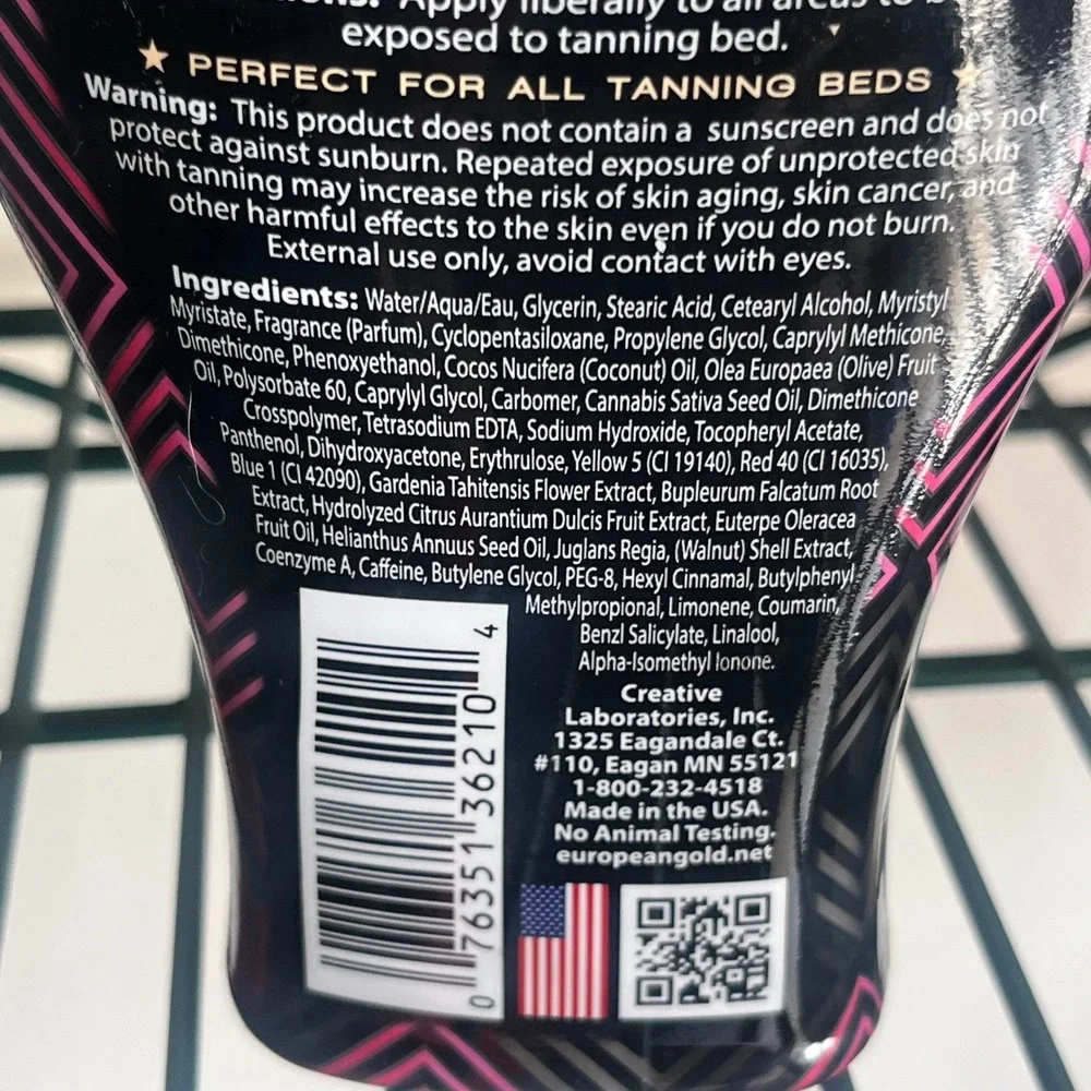 European Gold Flash‎ Black 3000X Tanning Lotion Bronzer 12oz